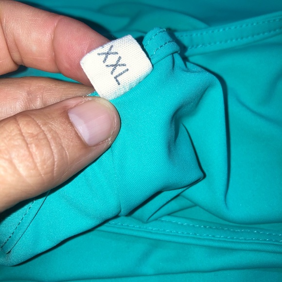 Neon Pom Pom Fringe Teal Swim Pool Vacation Resortwear Coverup sz L-XXL - Picture 8 of 8